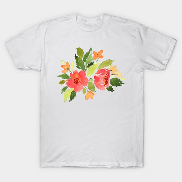 Red Camellias T-Shirt by foxeyedaisy